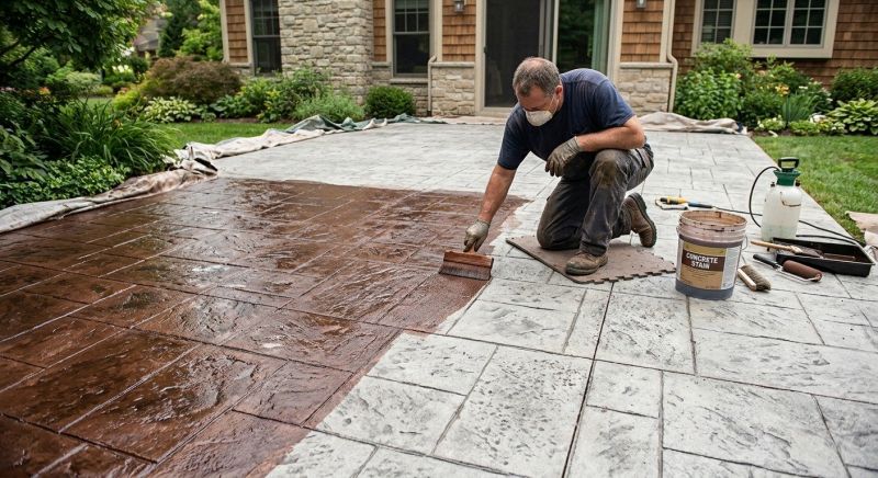 Concrete Floor Staining in Dallas, TX