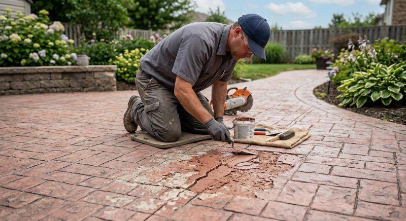 Decorative Concrete Repair in Roswell, GA
