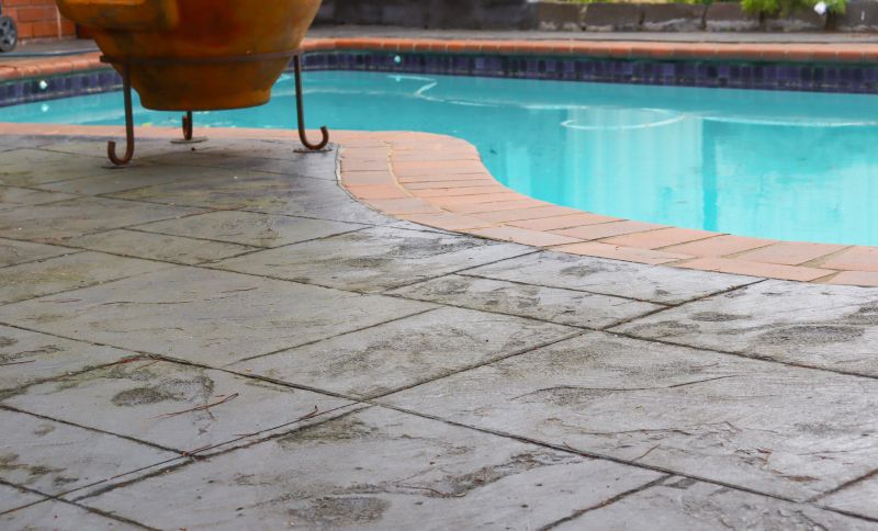 Stamped Concrete Pool Patio Installation detail