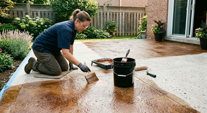 Stamped Concrete Staining in Corpus Christi, TX