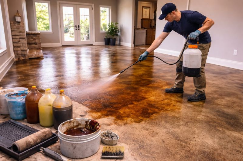 Stamped Concrete Staining in Dallas, TX